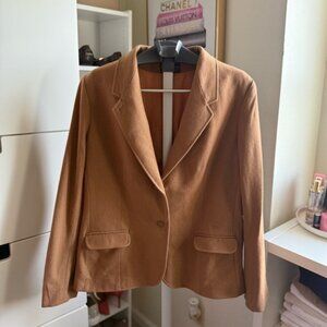 Haberdashery By Personal Classic Camel Brown Women's Blazer Size Large